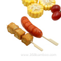 Food Grade Bamboo Flat Skewers Hot Dogs Picks